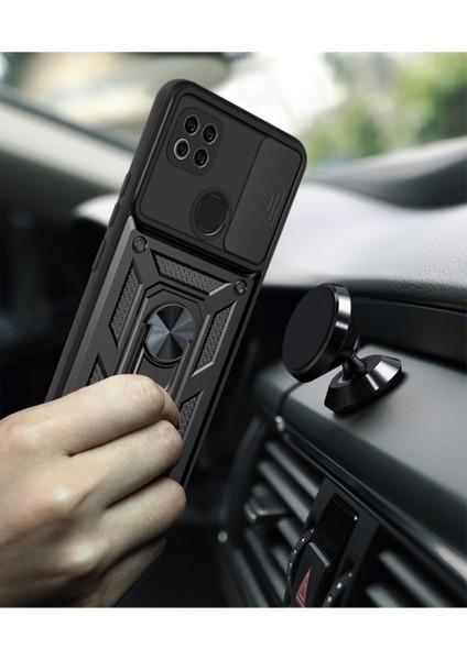 Xiaomi Redmi 9c Kılıf Sürgülü Kamera Korumalı Yüzüklü Zırhlı Telefon Kılıfı fiyatları