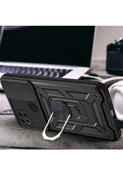 Xiaomi Redmi 9c Kılıf Sürgülü Kamera Korumalı Yüzüklü Zırhlı Telefon Kılıfı fırsatları