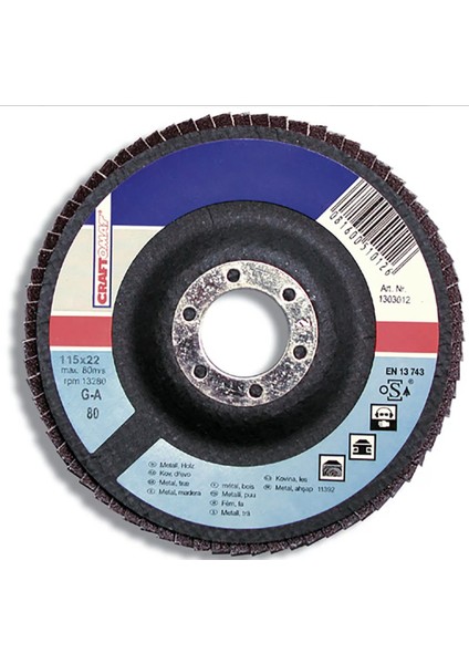 Taşlama Taşı K100 125 mm Universal Açık Mavi Fiber