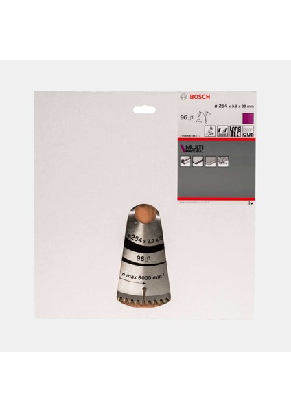 Daire Testere Bıçağı Çok Amaçlı 254X30 mm 96 Diş