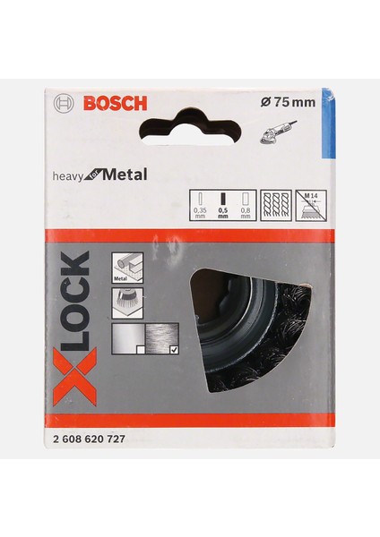 X-Lock Metal Çelik Fırça 75 mm 0.5 mm