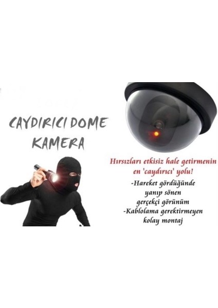 Caydırıcı Güvenlik Kamerası Ledli Dome Kablosuz Caydırma Amaçlı