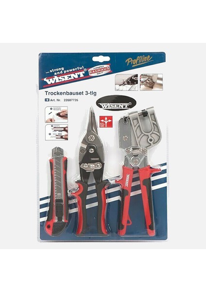 Alçıpan Alet Seti - 3 Parça