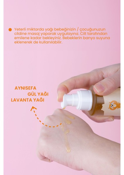 Besleyici ve Rahatlatıcı Bebek Masaj Yağı %100 Doğal 100 ml