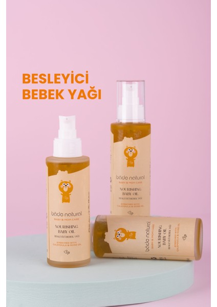 Besleyici ve Rahatlatıcı Bebek Masaj Yağı %100 Doğal 100 ml