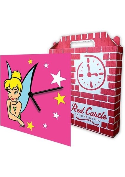Disney Tinkerbell Saat (Clock) Kum Boyama Seti-Red Castle S-0012