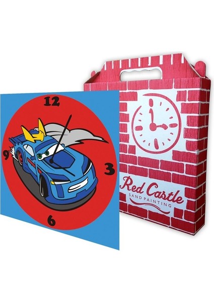 Disney Cars 2 Saat (Clock) Kum Boyama Seti-Red Castle S-0006