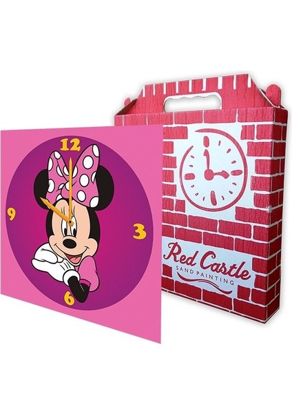 Disney Minnie Saat (Clock) Kum Boyama Seti-Red Castle S-0003
