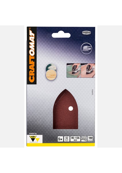 K180 6'lı 95X135MM Cırt Bantlı Zımpara