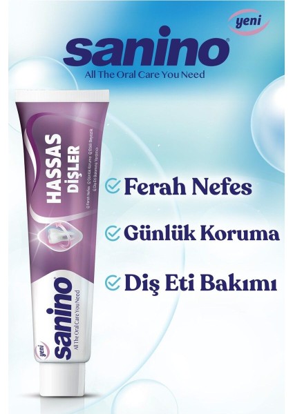 Hassas Dişler Sanino Diş Macunu 3 Adet 75 ml -Diş Eti Problemleri