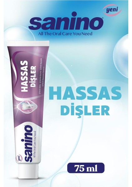 Hassas Dişler Sanino Diş Macunu 3 Adet 75 ml -Diş Eti Problemleri
