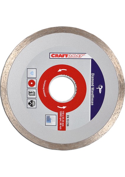 Elmas Kesici Disk 110 mm Duvar Seramik Kırmızı