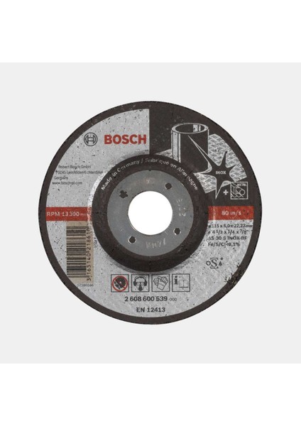 Paslanmaz Çelik Taşlama Disk 115X6,0 mm Bombeliexpert