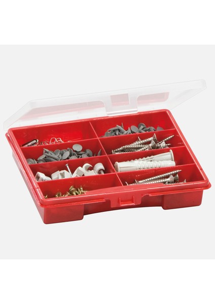 Organizer 1, 8 Bölümeneli, Kırmızı