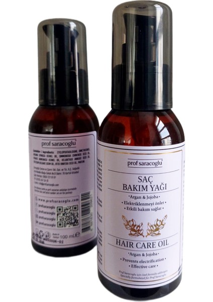 Prof Saracoglu Saç Bakım Yağı ( Argan ve Jojoba Yağlı ) 75 ml