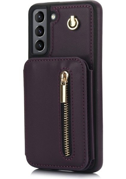 Samsung Galaxy S21+ 5g Için Fermuarlı Kart Çantası Telefon Kılıfı (Yurt Dışından) fiyatları