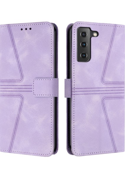Samsung Galaxy S22 5g Için Üçgen Deri Telefon Kılıfı (Yurt Dışından)
