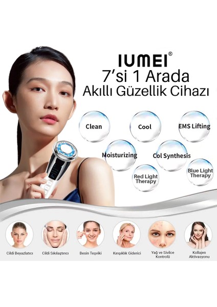 Akıllı Güzellik Robotu - Yüz Kaldırma Masaj - Ems - Ultrasonik Cilt Temizliği