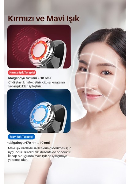 Akıllı Güzellik Robotu - Yüz Kaldırma Masaj - Ems - Ultrasonik Cilt Temizliği