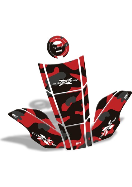 Honda VFR800X Crossrunner 2015-2020 Uyumlu Tank Pad Seti Kırmızı fiyatları