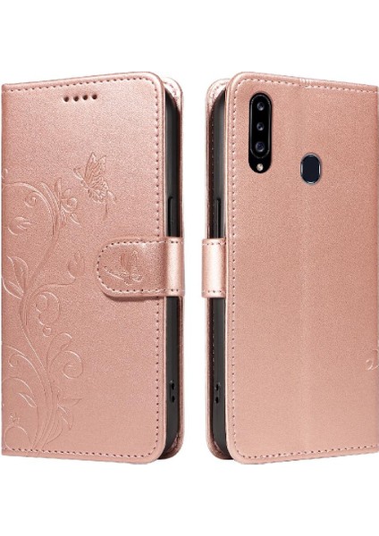 Samsung Galaxy A20S Deri Telefon Kılıfı (Yurt Dışından)