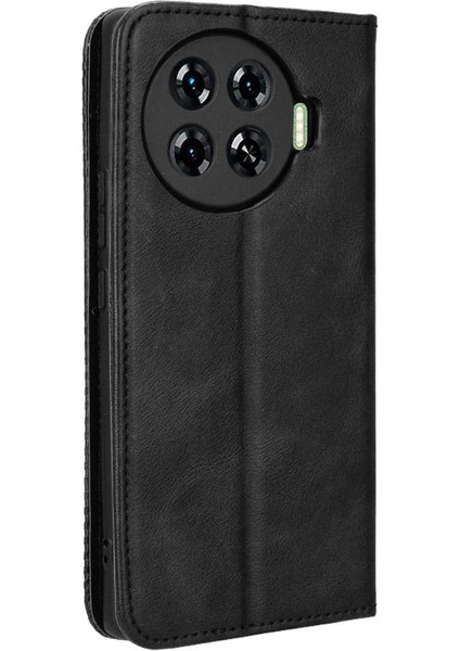 Tecno Spark 20 Pro 4g Pu Deri Manyetik Kapatma Telefon Kılıfı (Yurt Dışından)