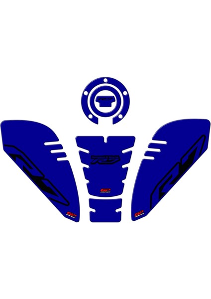 Yamaha R7 2021–2024 Uyumlu Tank Pad Seti Mavi