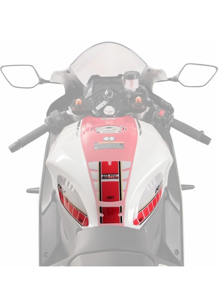 Yamaha R7 2021–2024 Uyumlu Tank Pad Seti Mavi modelleri