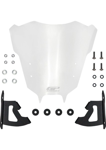 Yamaha MT-09 2021-2023 Uyumlu Ön Cam Şeffaf 30 cm