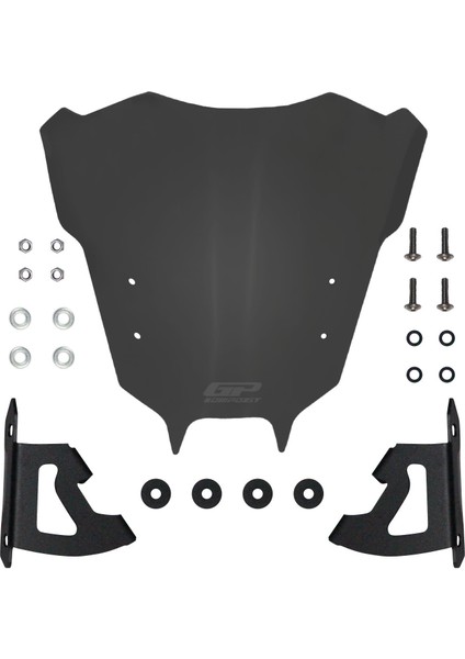 Yamaha MT-09 2021-2023 Uyumlu Ön Cam Füme 30 cm