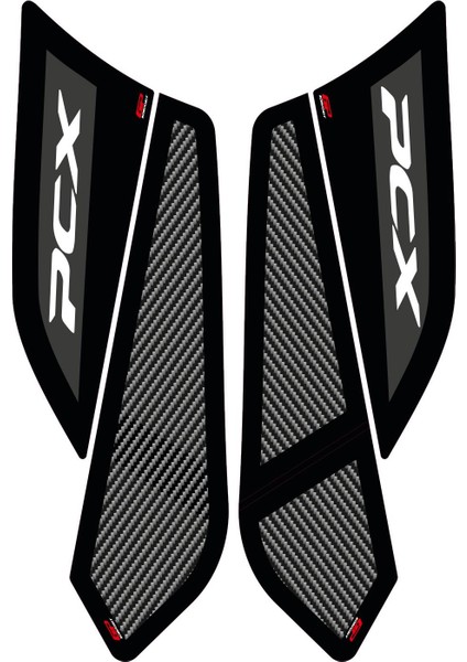 Honda PCX 125 / 150 2018-2020 Uyumlu Yan Alt Ayak Pad Siyah