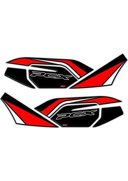 Honda PCX 125 2021-2024 Uyumlu Yan Alt Ayak Pad Kırmızı