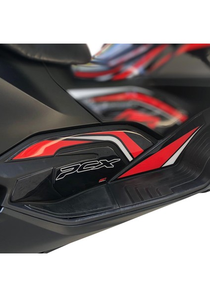 Honda PCX 125 2021-2024 Uyumlu Yan Alt Ayak Pad Kırmızı modelleri