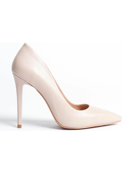 N4292-10CM Kadın Hakiki Deri Klasik Stiletto Ayakkabı