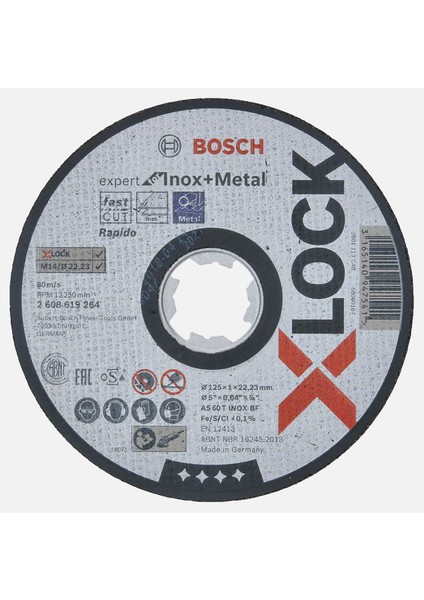 X-Lock 125X1,0 Expertfor Inox Rapido Düz Metal Kesici Disk