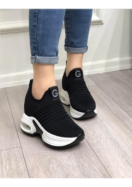 24Y300-8 Kadın Gizli Dolgulu Yüksek Air Taban Premium Sneaker Spor Ayakkabı indirimleri