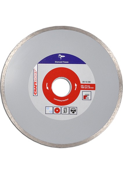 Elmas Kesici Disk 200 mm Seramik Kırmızı