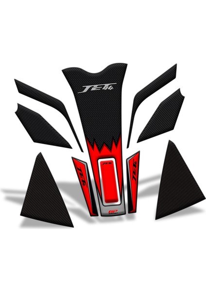 SYM Jet 14 2017-2024 Uyumlu Tank Pad Seti Kırmızı indirimleri