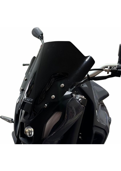 Yamaha MT-07 2021-2023 Uyumlu Ön Cam Siyah 30 cm