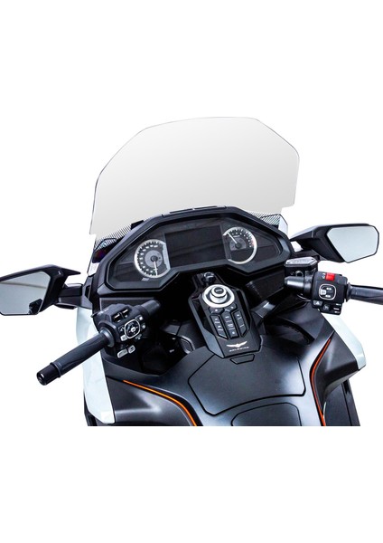 Honda Gold Wing / Bagger 2018-2023 Uyumlu Baskılı Ön Cam Füme 59 cm