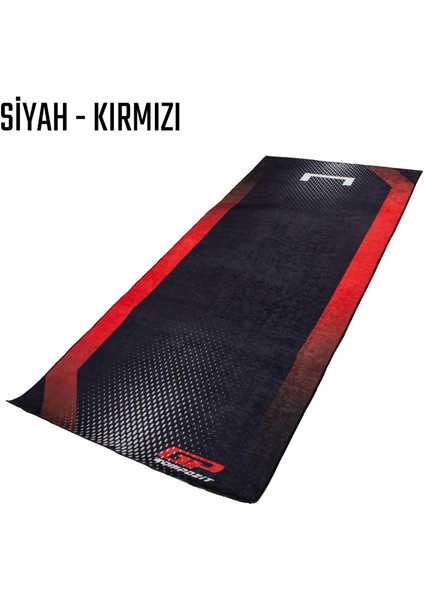 Universal Motosiklet Halısı Siyah - S-KIRMIZI