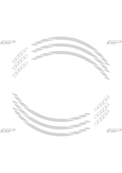 Honda Dio 2021-2024 Uyumlu Jant Şeridi Reflektif Gri