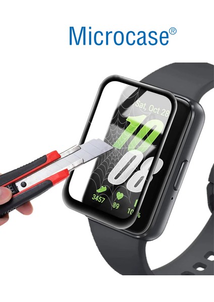 Samsung Galaxy Fit3 Tam Kaplayan Kavisli Ekran Koruyucu 3D Pet Film - Siyah AL3385 indirimleri