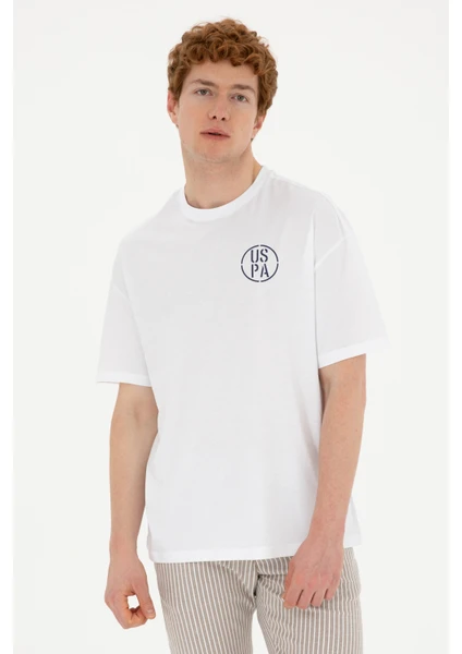 U.S. Polo Assn. 50289283-VR013 Erkek Beyaz T-Shirt