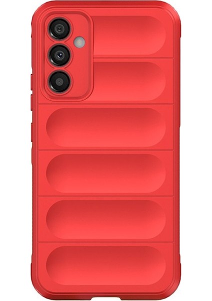 Samsung Galaxy A34 Kılıf Etnik Optimum Mat Kamera Korumalı Silikon Kırmızı