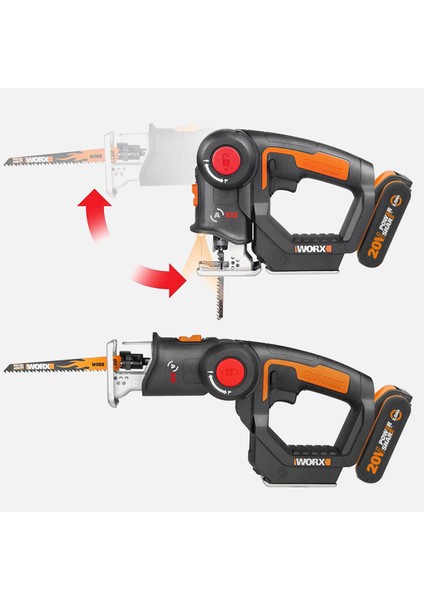 WX550 20VOLT 2.0AH. Li-Ion Profesyonel Dekupaj ve Tilki Kuyruğu Testere