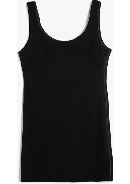 Mini Kalın Askılı Kalem Elbise Slim Fit