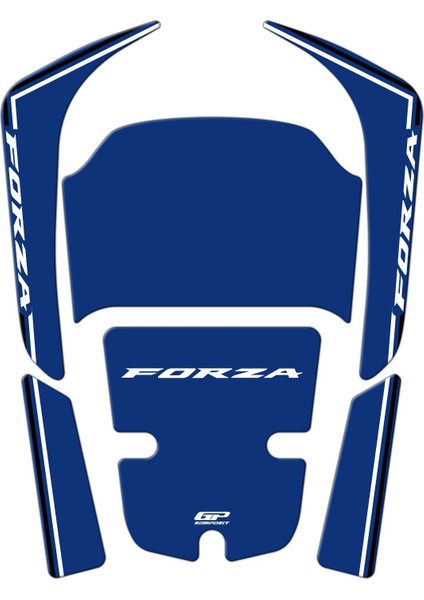 Honda Forza 250 2018-2025 Uyumlu Tank Pad Mavi