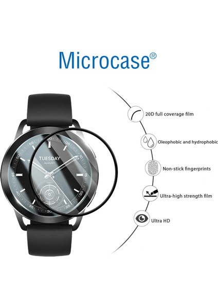 Xiaomi Watch S3 Tam Kaplayan Kavisli Ekran Koruyucu 3D Pet Film - Siyah AL3385 modelleri