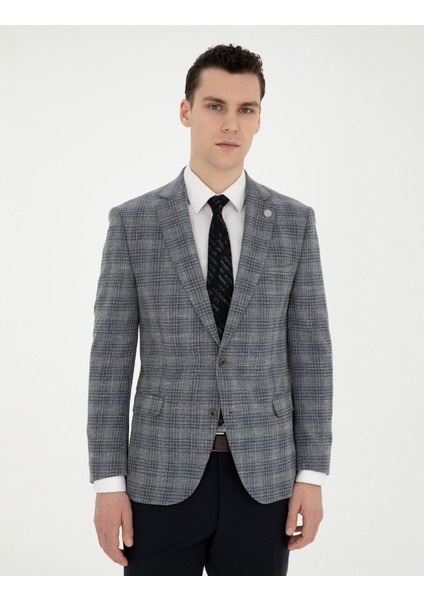 Erkek Gri Ex. Slim Fit Ceket 50284927-VR024